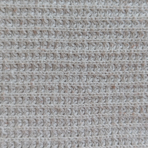 L.L. Bean Marled Open Front Open Weave Cardigan MEDIUM Beige Cream - Picture 13 of 16